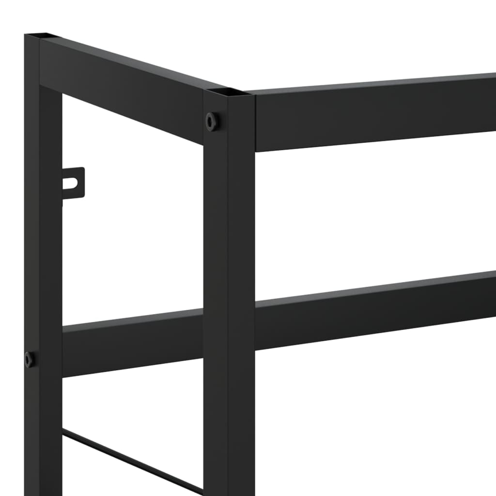 Bathroom Washbasin Frame Black 59x38x83 cm Iron