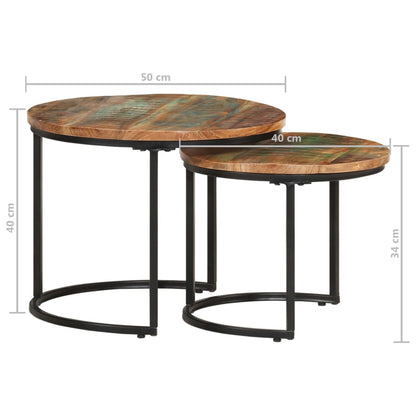 Nesting Tables 2 pcs Solid Reclaimed Wood