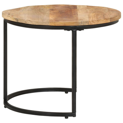 Nesting Tables 3 pcs Rough Mango Wood