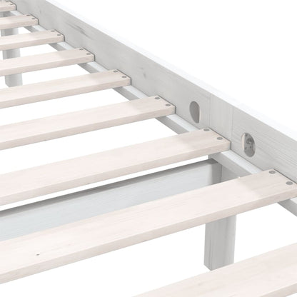810068 vidaXL Bed Frame without Mattress White Solid Wood 90x200 cm