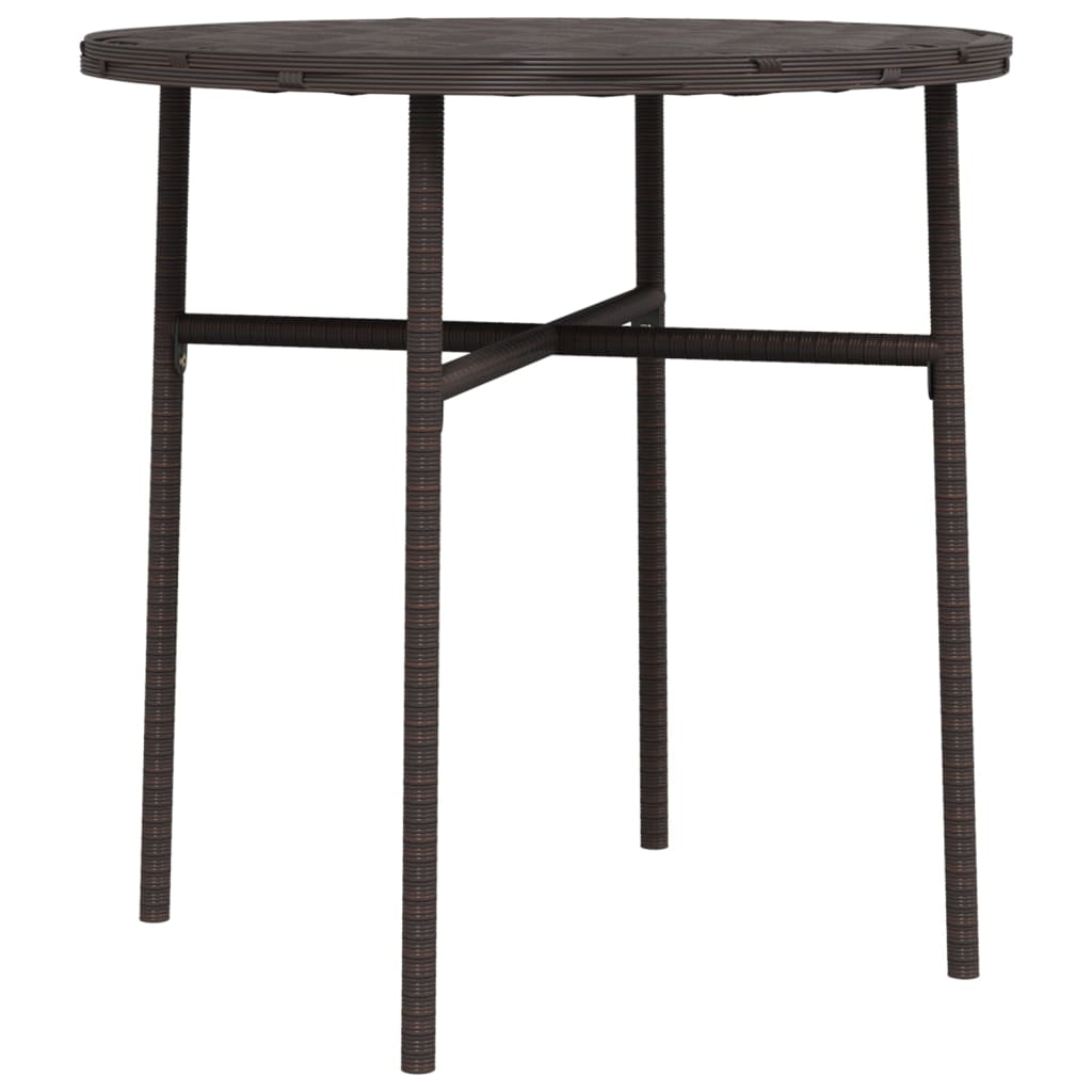 Tea Table Brown 45 cm Poly Rattan