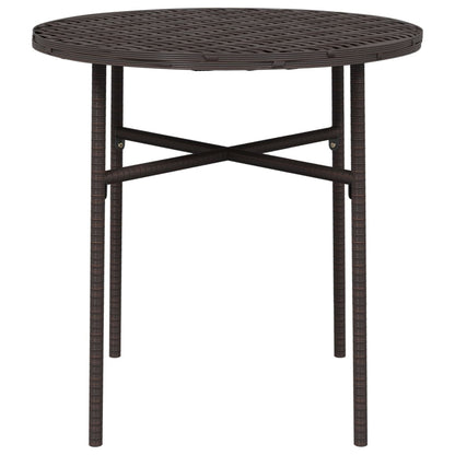 Tea Table Brown 45 cm Poly Rattan