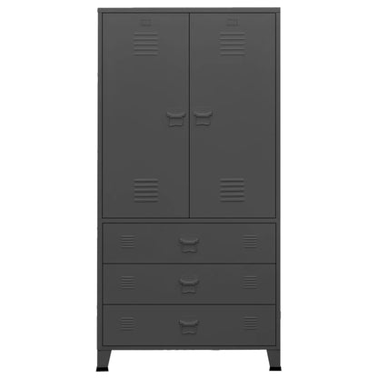 Industrial Wardrobe Anthracite 90x50x180 cm Metal