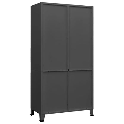 Industrial Wardrobe Anthracite 90x50x180 cm Metal