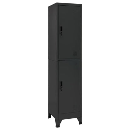 Locker Cabinet Anthracite 38x45x180 cm Steel