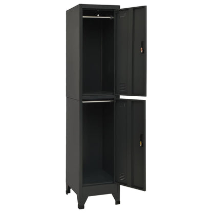 Locker Cabinet Anthracite 38x45x180 cm Steel