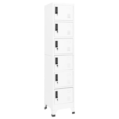 Locker Cabinet White 38x40x180 cm Steel
