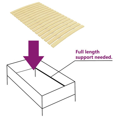 Bed Slats Replacement with 24 Slats 90x200 cm