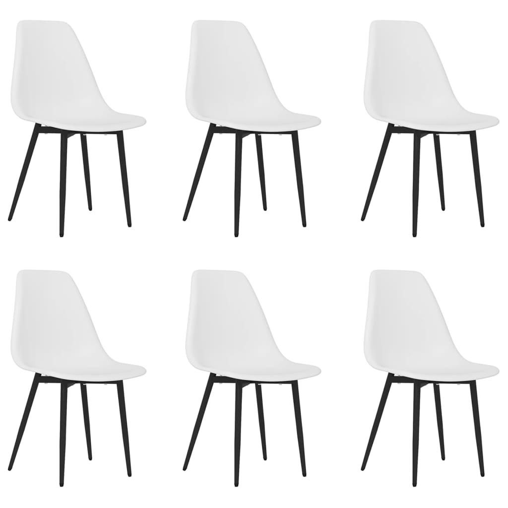 Dining Chairs 6 pcs White PP