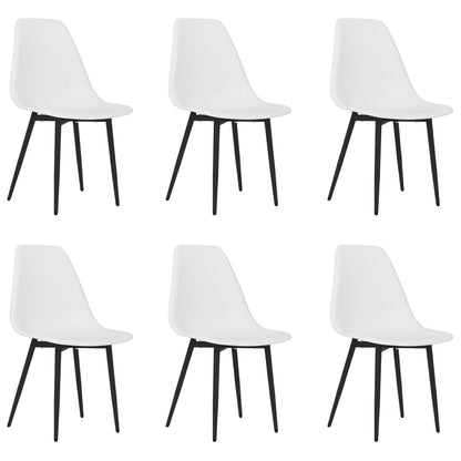 Dining Chairs 6 pcs White PP