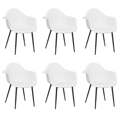 Dining Chairs 6 pcs White PP