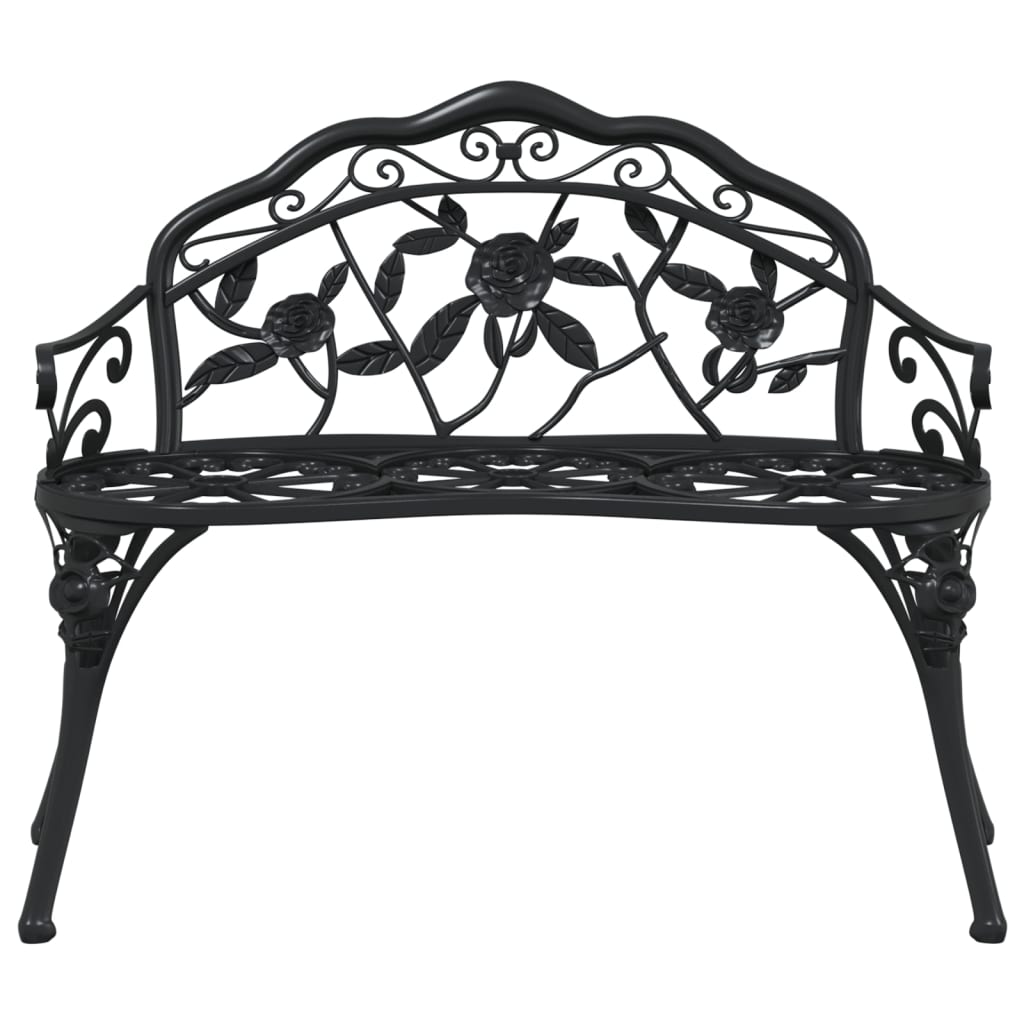 Garden Bench 100 cm Cast Aluminium Black