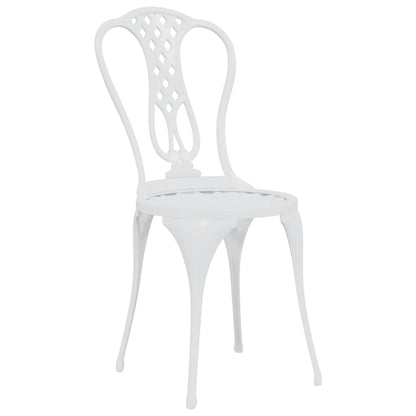 3 Piece Bistro Set Cast Aluminium White