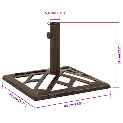 Umbrella Base Bronze 44x44x31 cm Cast Iron