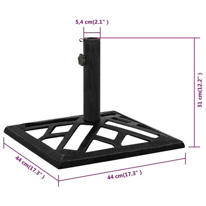 Umbrella Base Black 44x44x31 cm Cast Iron