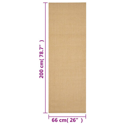 Rug Natural Sisal 66x200 cm