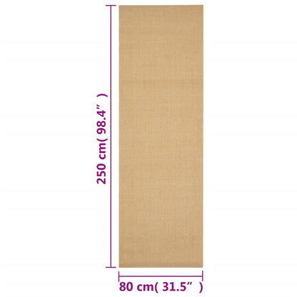 Rug Natural Sisal 80x250 cm