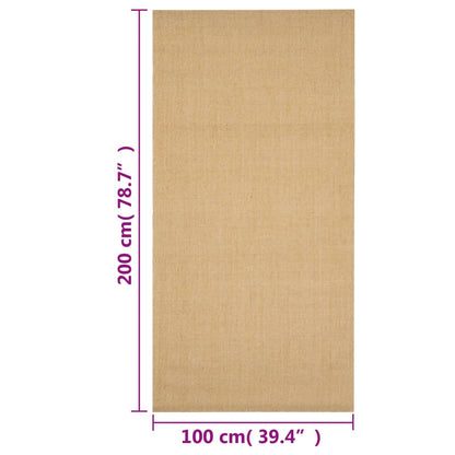 Rug Natural Sisal 100x200 cm