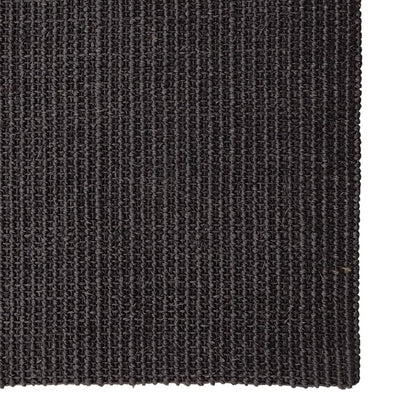 Rug Natural Sisal 80x250 cm Black