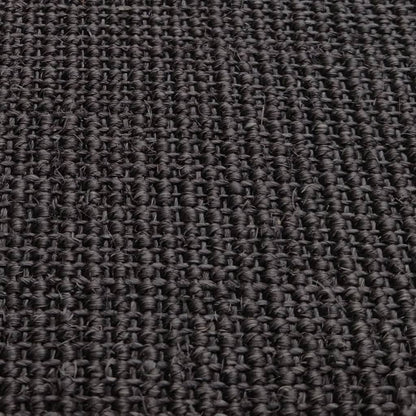 Rug Natural Sisal 80x250 cm Black