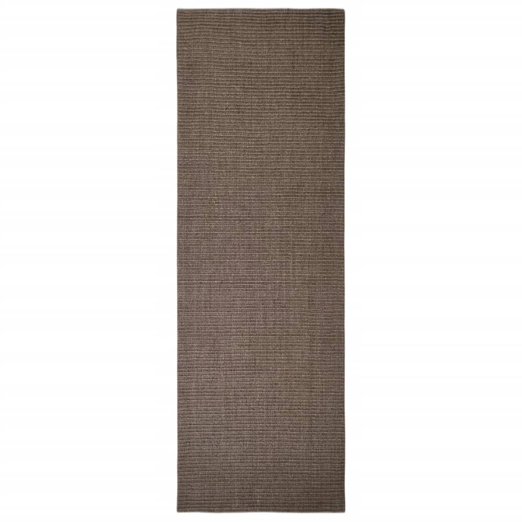 Rug Natural Sisal 66x200 cm Brown