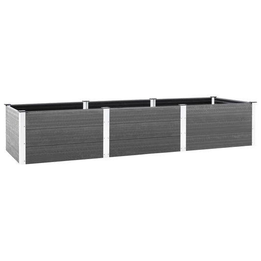 Garden Raised Bed Grey 300x100x54 cm WPC