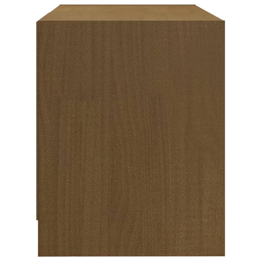 TV Cabinet Honey Brown 80x31x39 cm Solid Pinewood