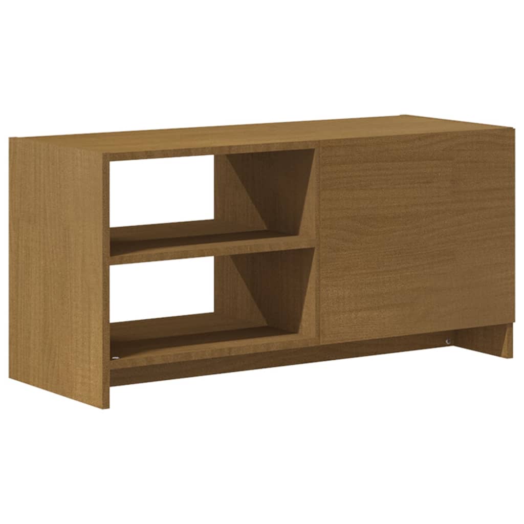 TV Cabinet Honey Brown 80x31x39 cm Solid Pinewood