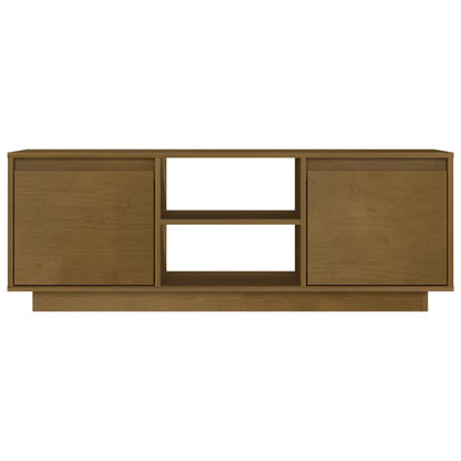 TV Cabinet Honey Brown 110x30x40 cm Solid Pinewood