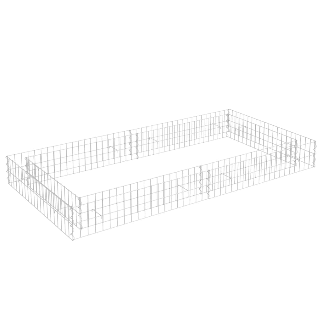 Gabion Raised Bed Galvanised Steel 200x100x20 cm
