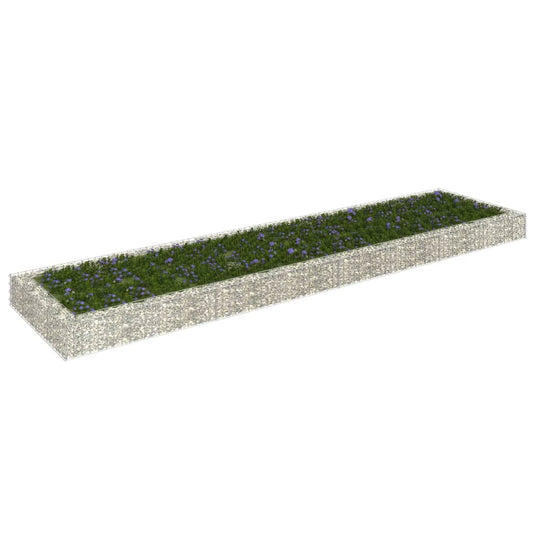 Gabion Raised Bed Galvanised Steel 400x100x20 cm