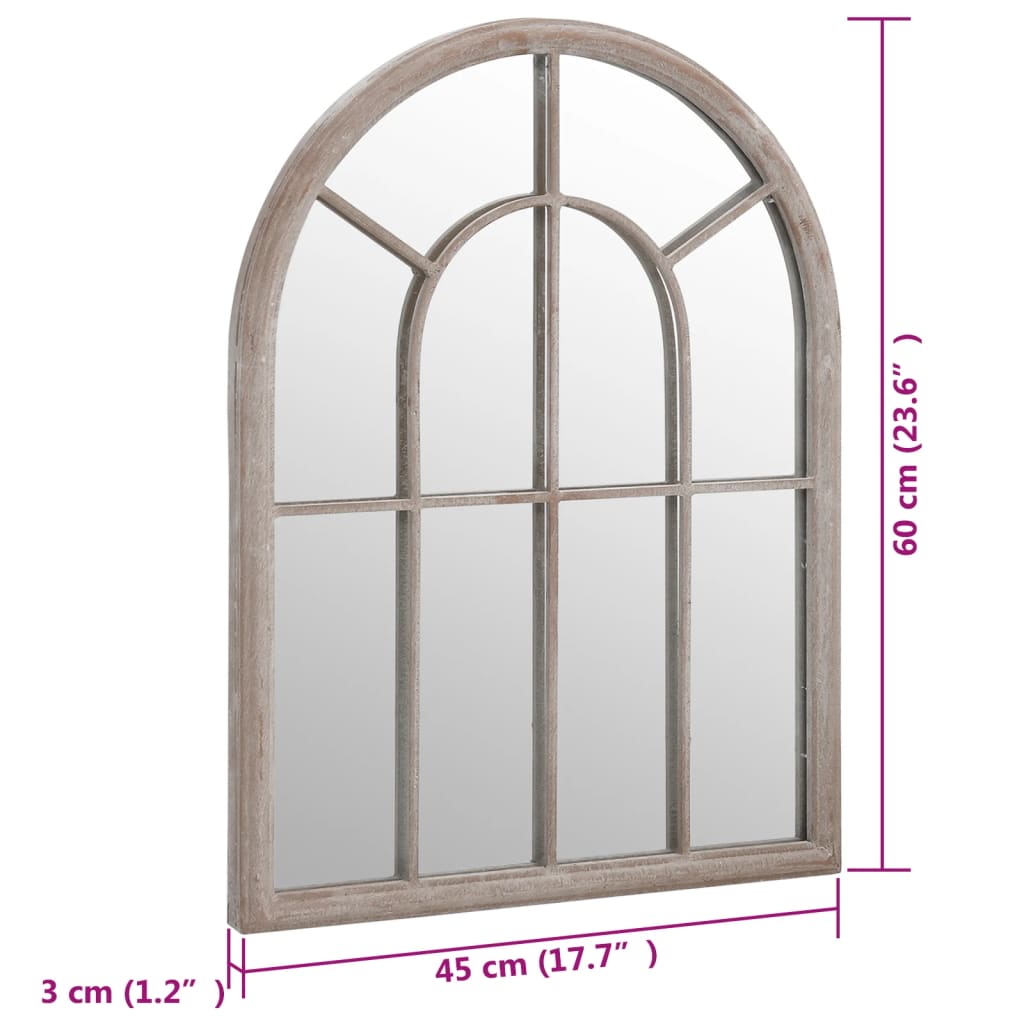 Garden Mirror Sand 60x45 cm Iron for Outdoor Use