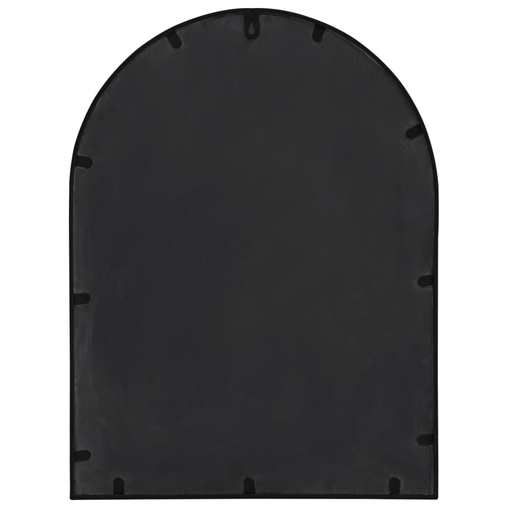 Garden Mirror Black 60x45 cm Iron for Outdoor Use