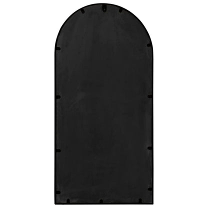 Garden Mirror Black 90x45 cm Iron for Outdoor Use