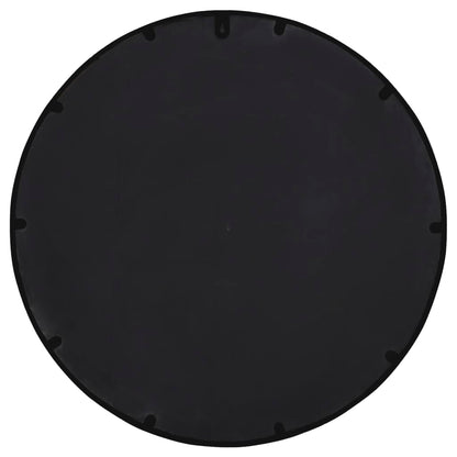 Garden Mirror Black 40x4 cm Iron Round for Outdoor Use