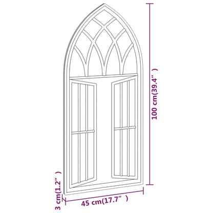 Garden Mirror Sand 100x45 cm Iron for Outdoor Use