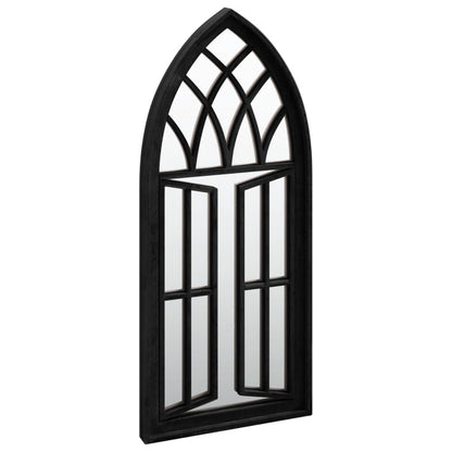 Garden Mirror Black 70x30 cm Iron for Outdoor Use