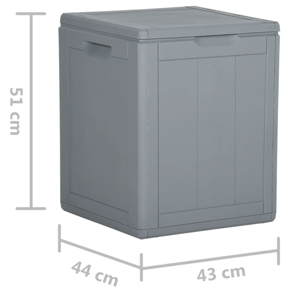 Garden Storage Box 90L Grey PP Rattan