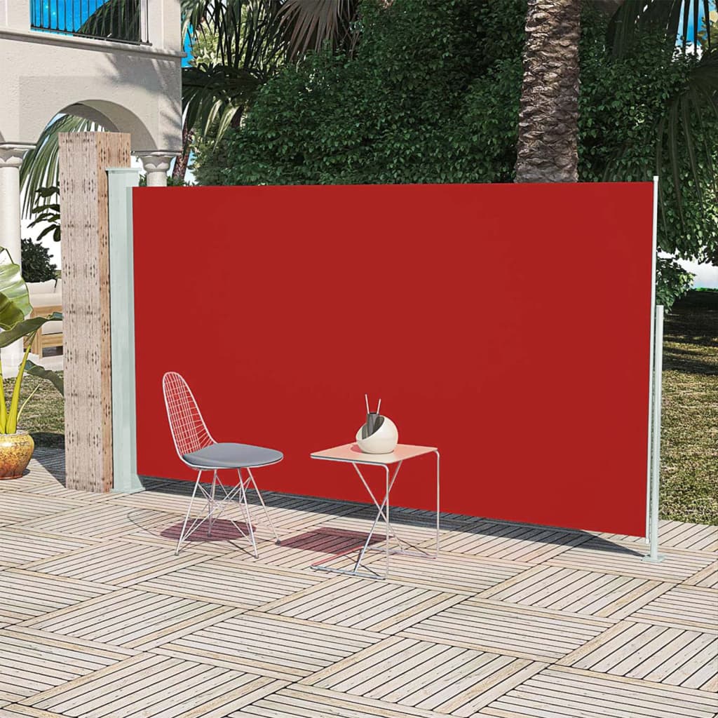 Patio Retractable Side Awning 160x300 cm Red