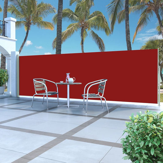 Patio Retractable Side Awning 160x500 cm Red