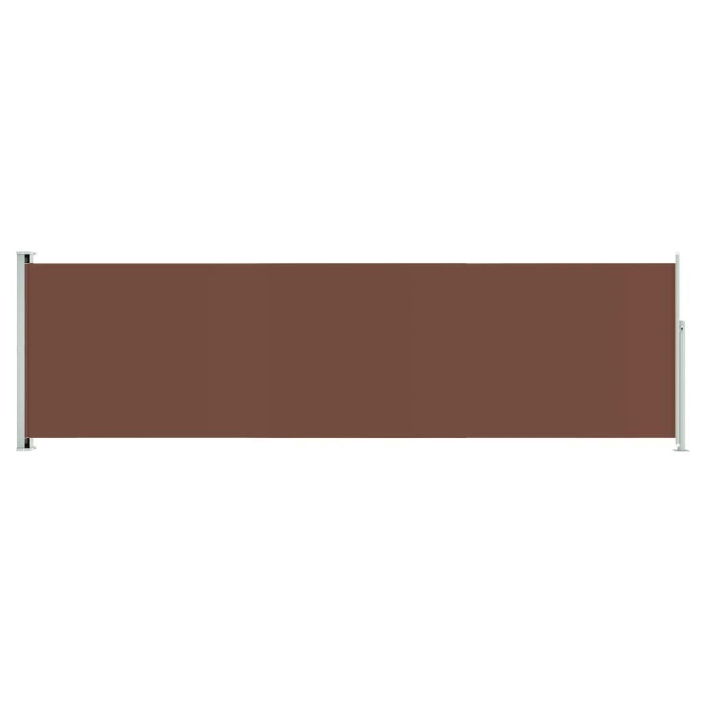 Patio Retractable Side Awning 180x600 cm Brown