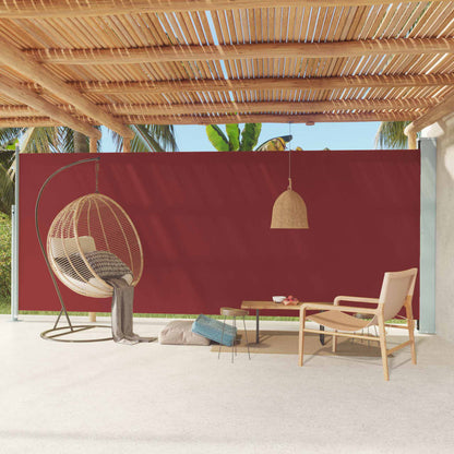 Patio Retractable Side Awning 220x600 cm Red