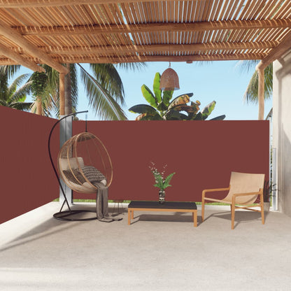 Retractable Side Awning Brown 160x600 cm