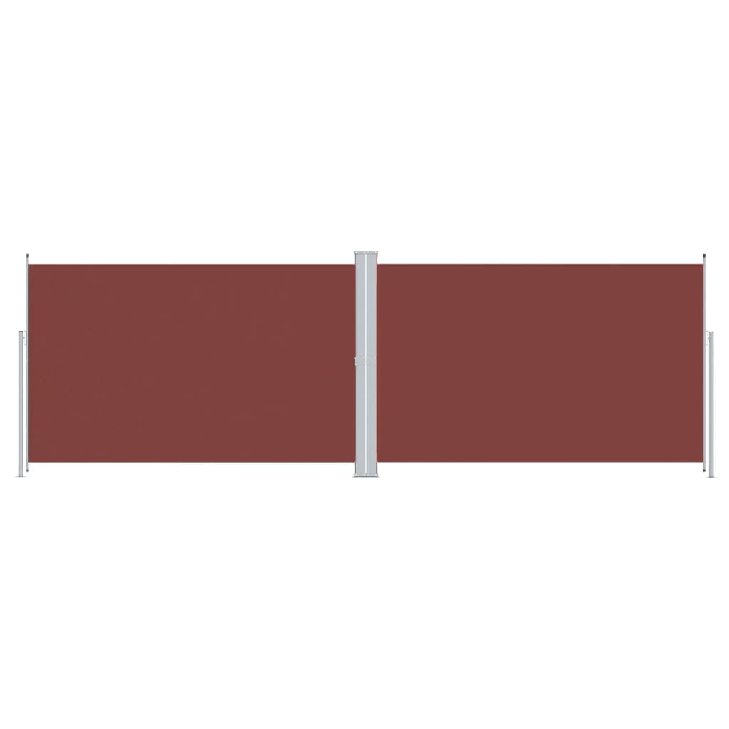 Retractable Side Awning Brown 220x600 cm