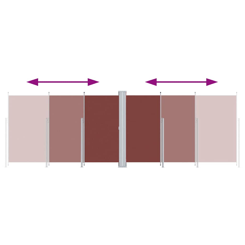 Retractable Side Awning Brown 220x600 cm