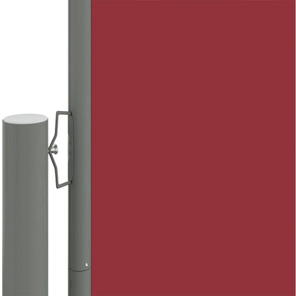 Retractable Side Awning Red 140x1000 cm