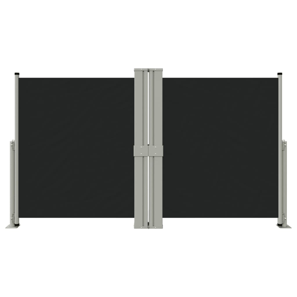 Retractable Side Awning Black 140x1200 cm