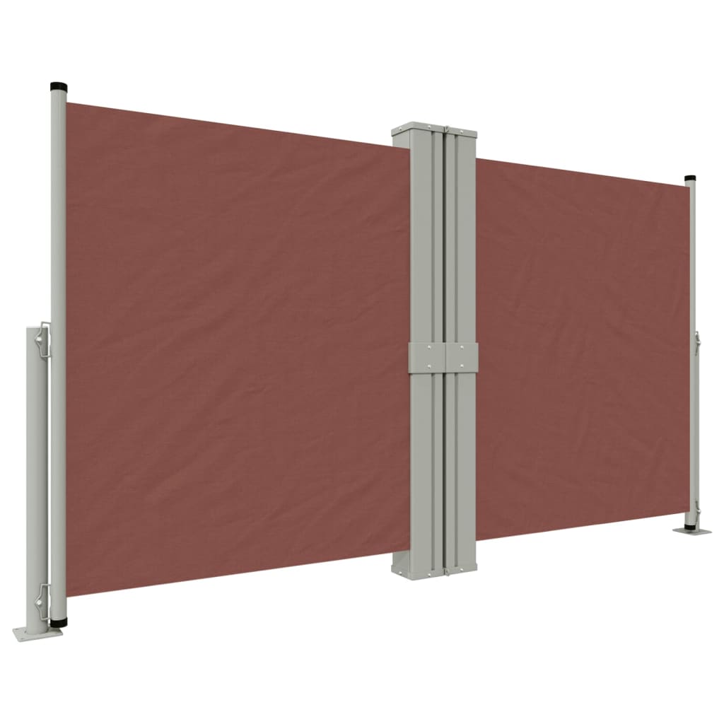 Retractable Side Awning Brown 140x1200 cm