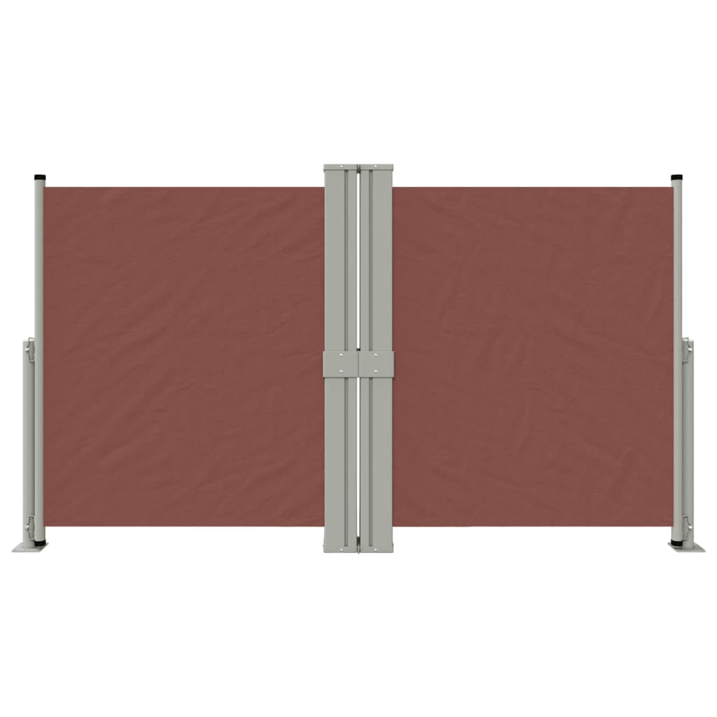 Retractable Side Awning Brown 140x1200 cm