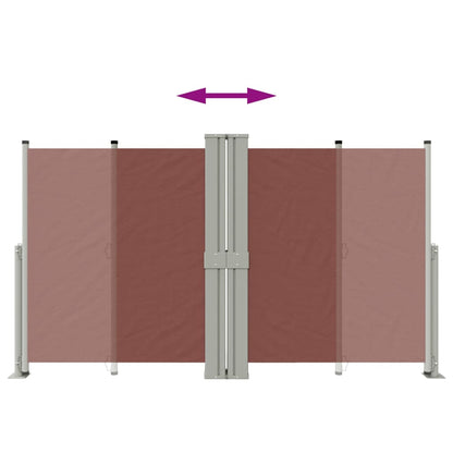 Retractable Side Awning Brown 140x1200 cm